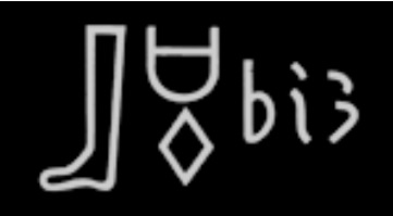 Hieróglifo do antigo Egito biA-n-pt, que significa “ferro do céu” (Monteiro, 2018).